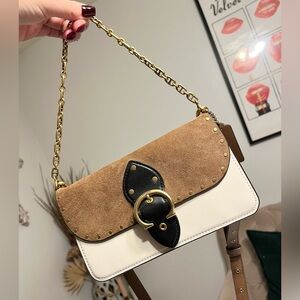 Coach tricolor crossbody with chains